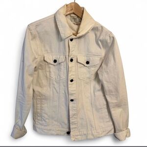 Topman Off-White Shirt Jacket with Button Front